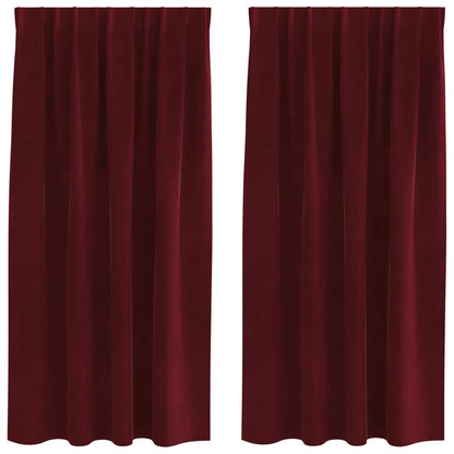 Verdunkelungsvorhänge 2 pcs Schwarz 140 x 175 cm Samt