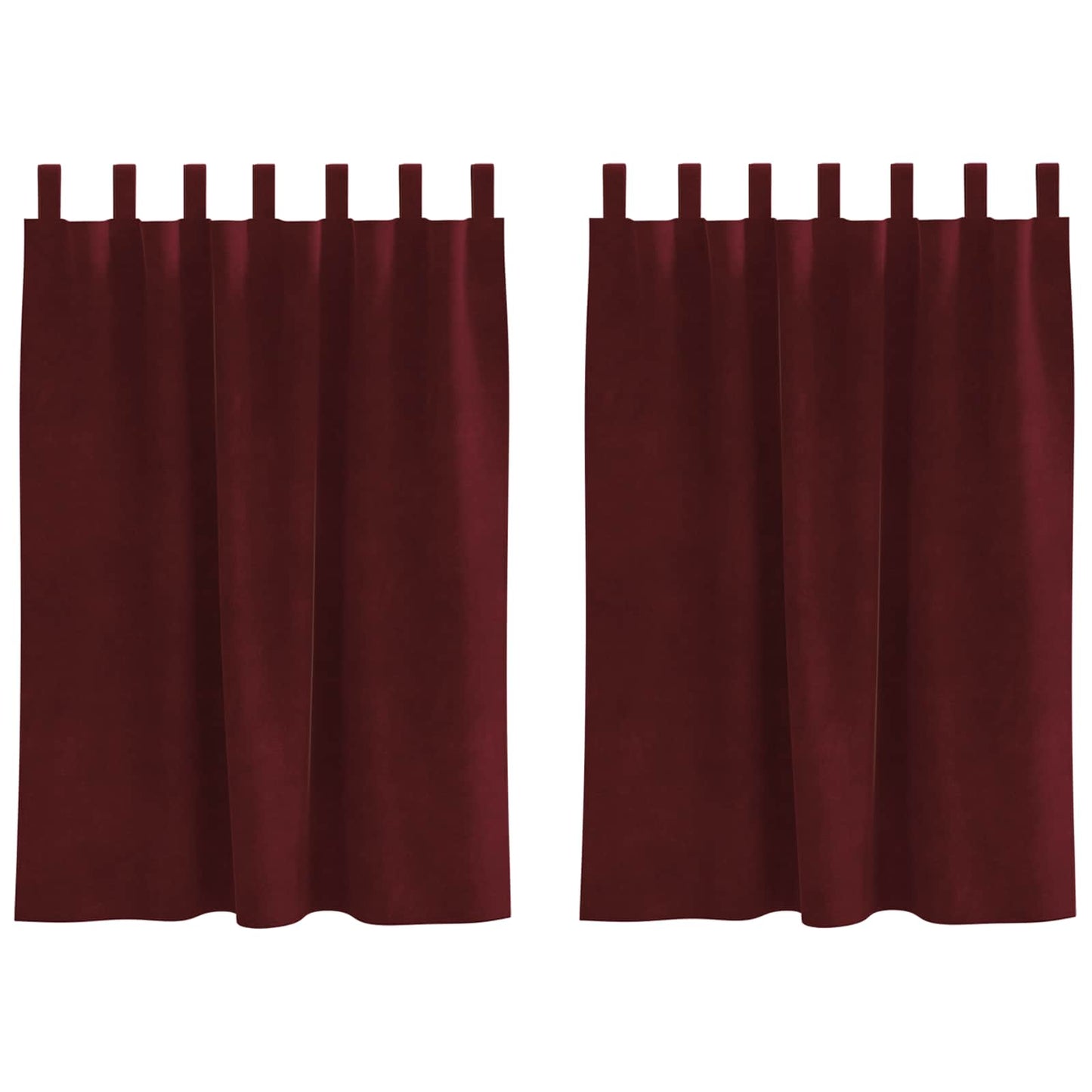Verdunkelungsvorhänge 2 pcs Schwarz 140 x 140 cm Samt