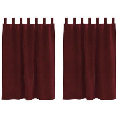Verdunkelungsvorhänge 2 pcs Schwarz 140 x 140 cm Samt
