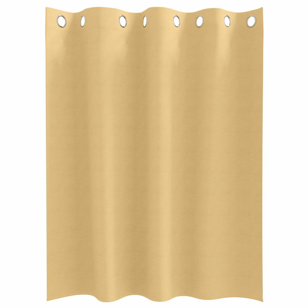 Verdunkelungs-Vorhänge mit Ringen 2 pcs Beige 140 x 140 cm