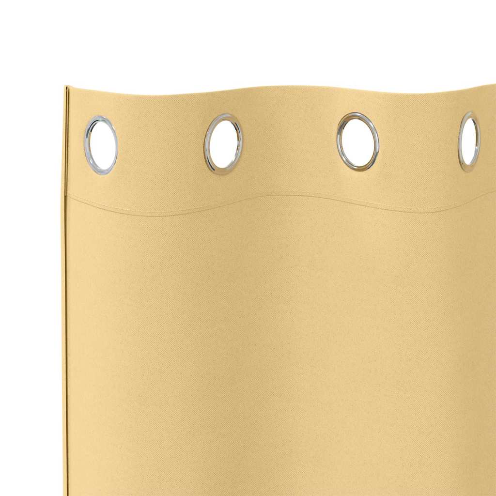 Verdunkelungs-Vorhänge mit Ringen 2 pcs Beige 225 x 140 cm