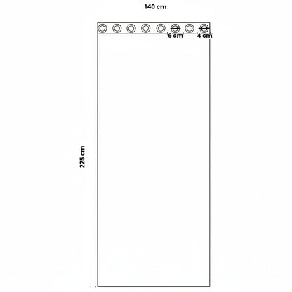 Verdunkelungs-Vorhänge mit Ringen 2 pcs Beige 225 x 140 cm