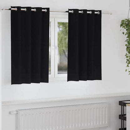 Verdunkelungs-Vorhänge mit Ringen 2 pcs Beige 140 x 140 cm