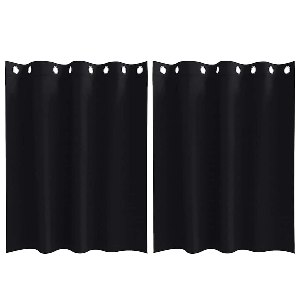 Verdunkelungs-Vorhänge mit Ringen 2 pcs Beige 140 x 140 cm
