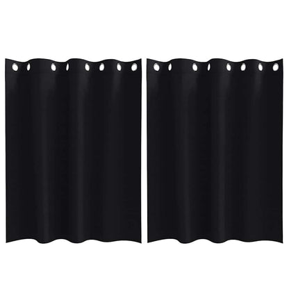 Verdunkelungs-Vorhänge mit Ringen 2 pcs Beige 140 x 140 cm