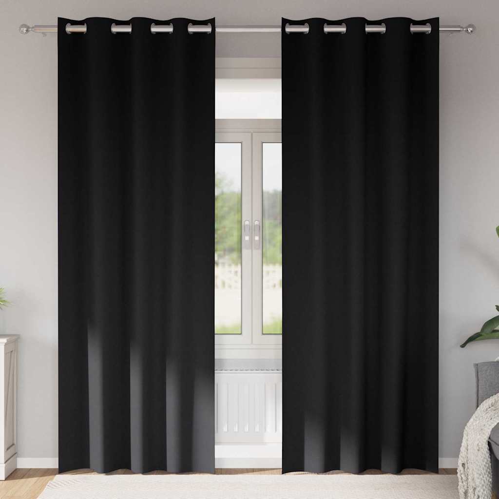 Verdunkelungs-Vorhänge mit Ringen 2 pcs Beige 225 x 140 cm