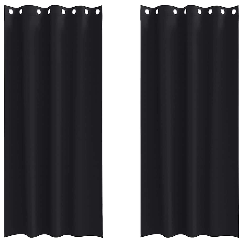 Verdunkelungs-Vorhänge mit Ringen 2 pcs Beige 225 x 140 cm