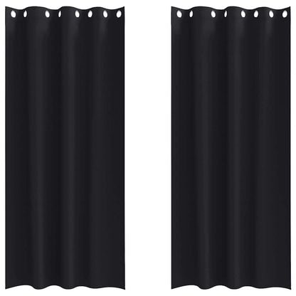 Verdunkelungs-Vorhänge mit Ringen 2 pcs Beige 225 x 140 cm