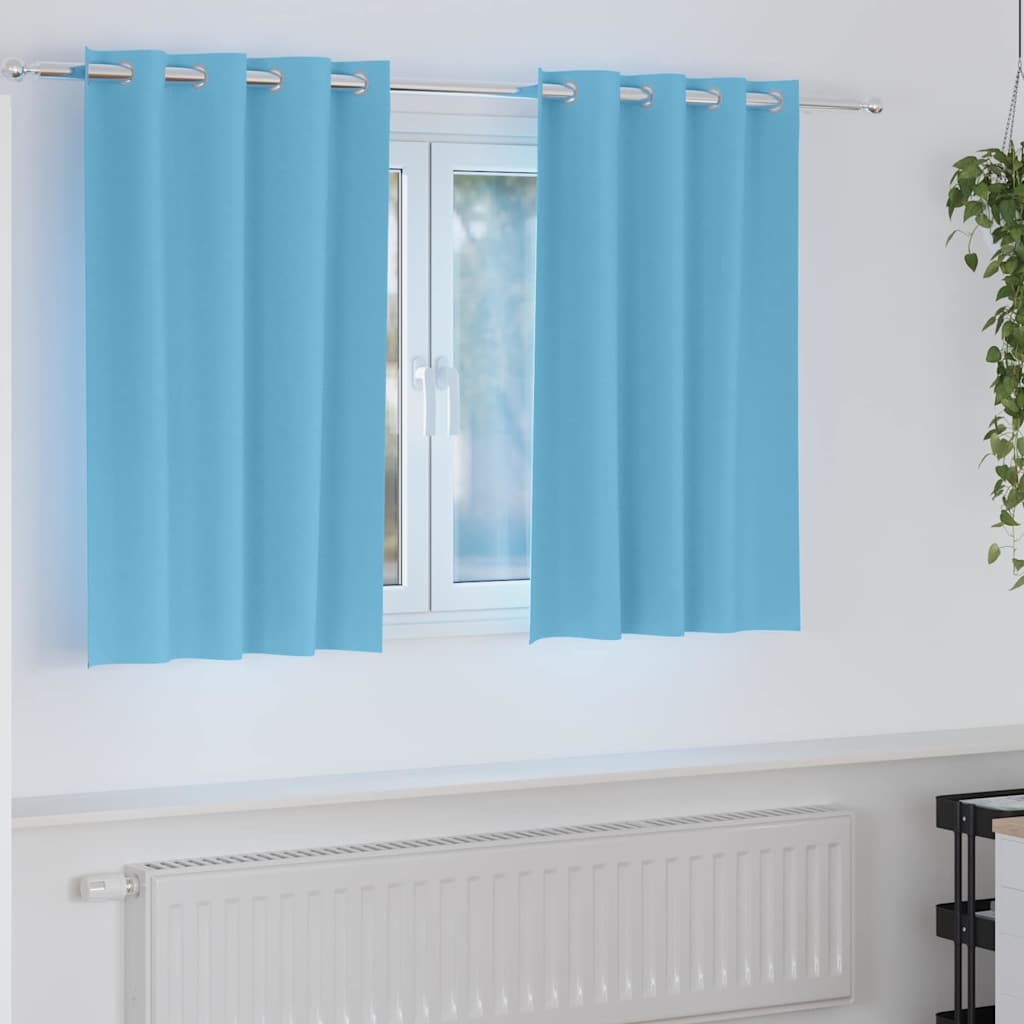 Verdunkelungs-Vorhänge mit Ringen 2 pcs Beige 140 x 140 cm