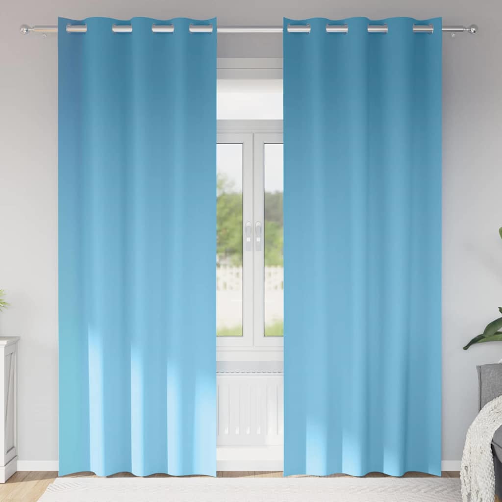 Verdunkelungs-Vorhänge mit Ringen 2 pcs Beige 225 x 140 cm