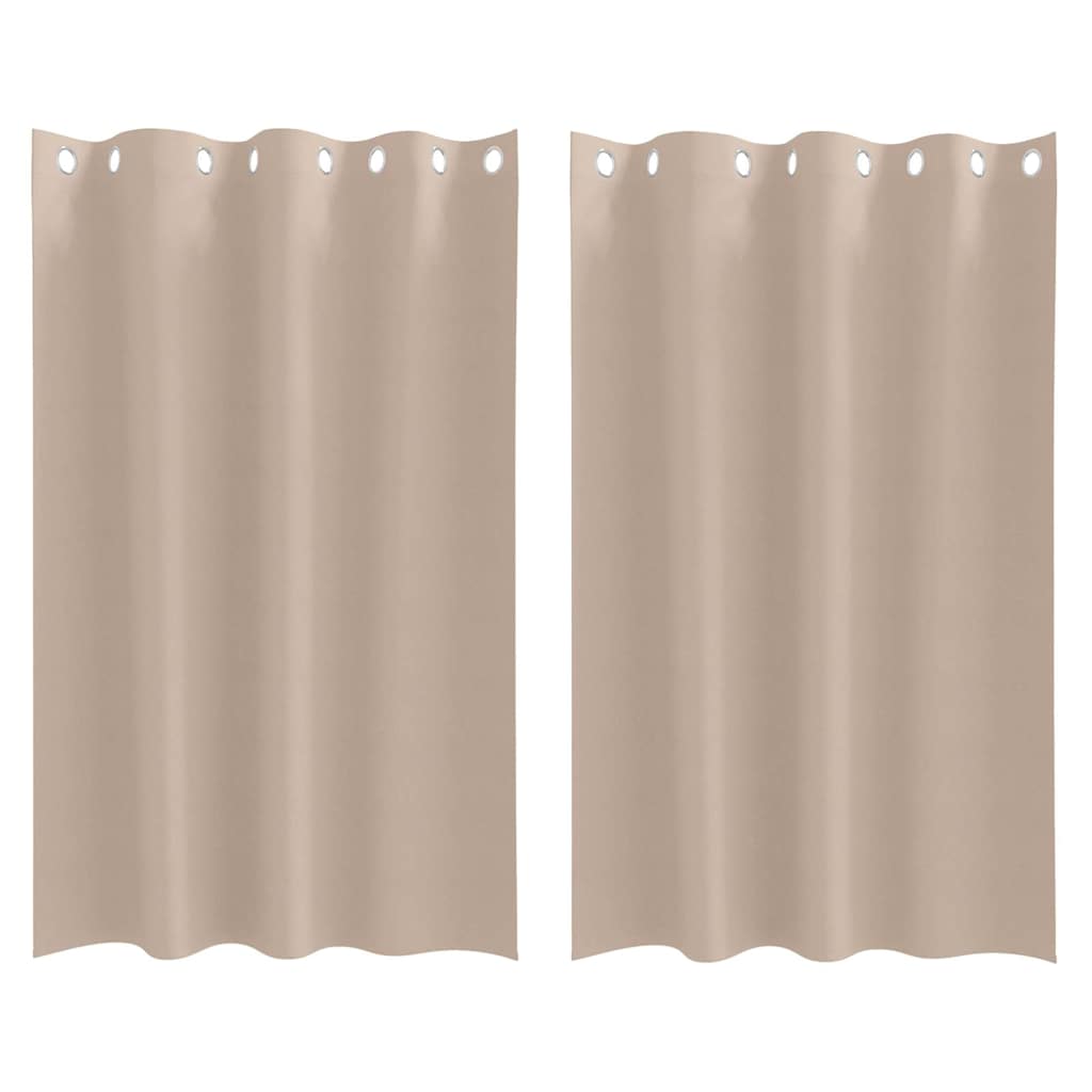 Verdunkelungs-Vorhänge mit Ringen 2 pcs Beige 175 x 140 cm