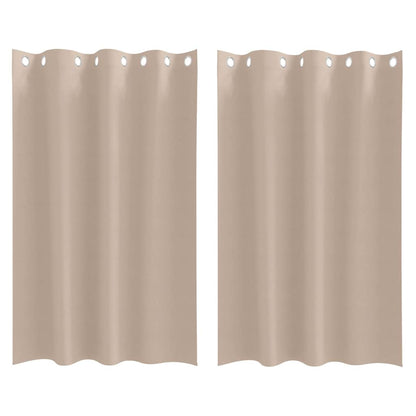 Verdunkelungs-Vorhänge mit Ringen 2 pcs Beige 175 x 140 cm