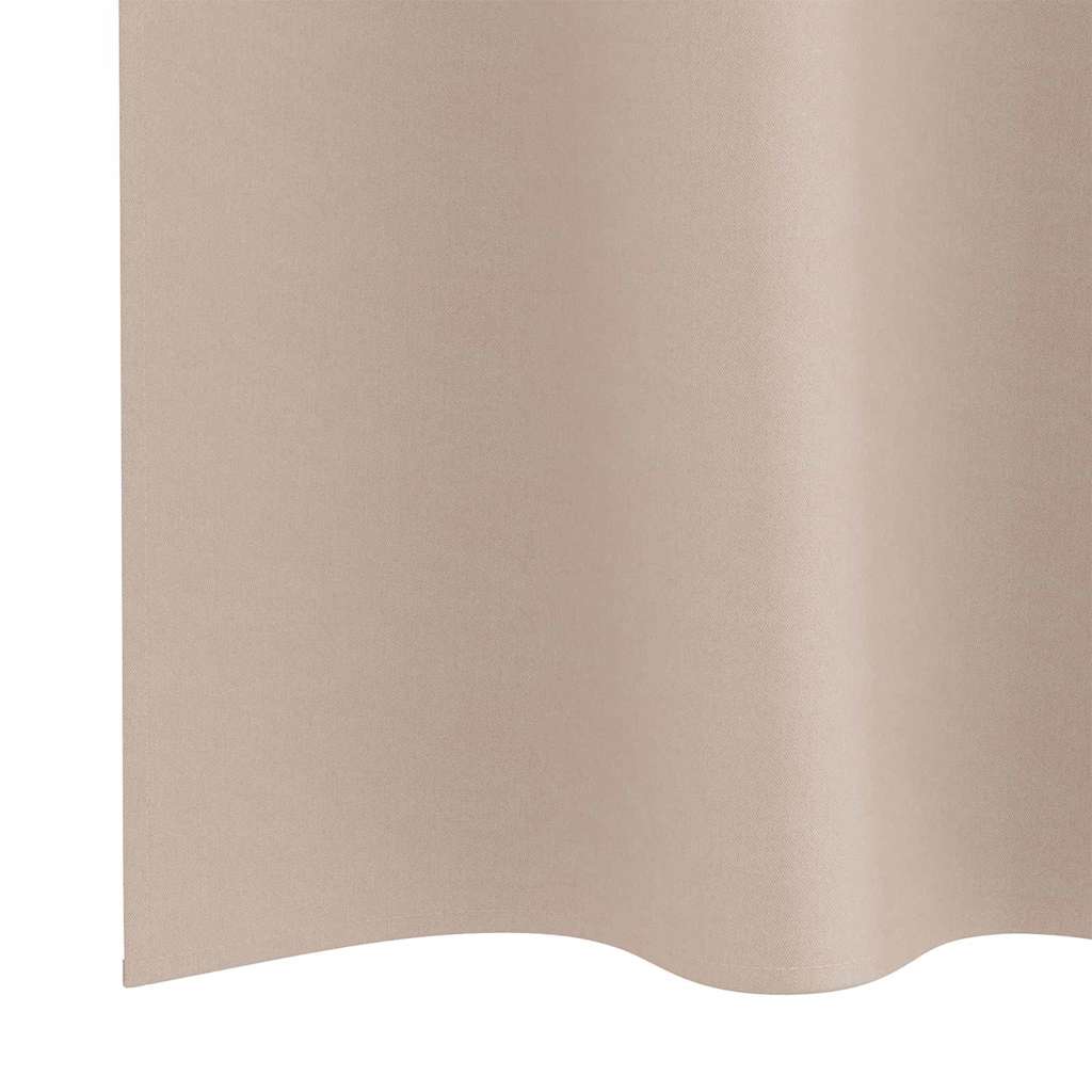 Verdunkelungs-Vorhänge mit Ringen 2 pcs Beige 225 x 140 cm
