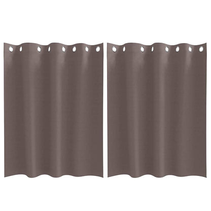 Verdunkelungs-Vorhänge mit Ringen 2 pcs Beige 140 x 140 cm
