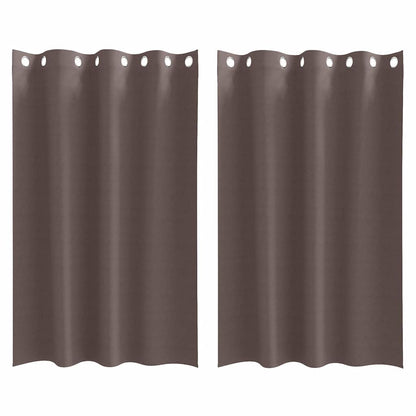 Verdunkelungs-Vorhänge mit Ringen 2 pcs Beige 175 x 140 cm