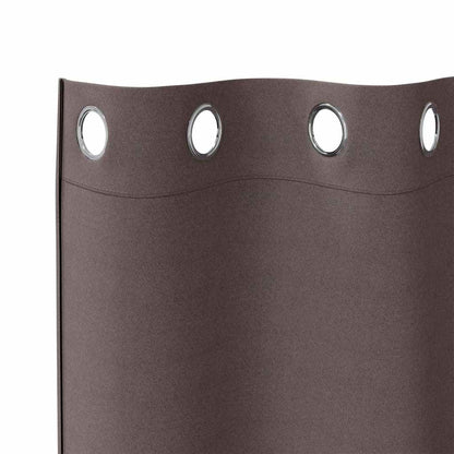 Verdunkelungs-Vorhänge mit Ringen 2 pcs Beige 225 x 140 cm