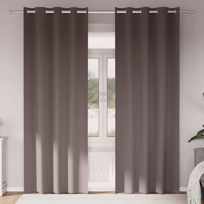 Verdunkelungs-Vorhänge mit Ringen 2 pcs Beige 225 x 140 cm