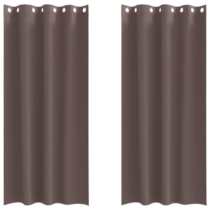 Verdunkelungs-Vorhänge mit Ringen 2 pcs Beige 225 x 140 cm