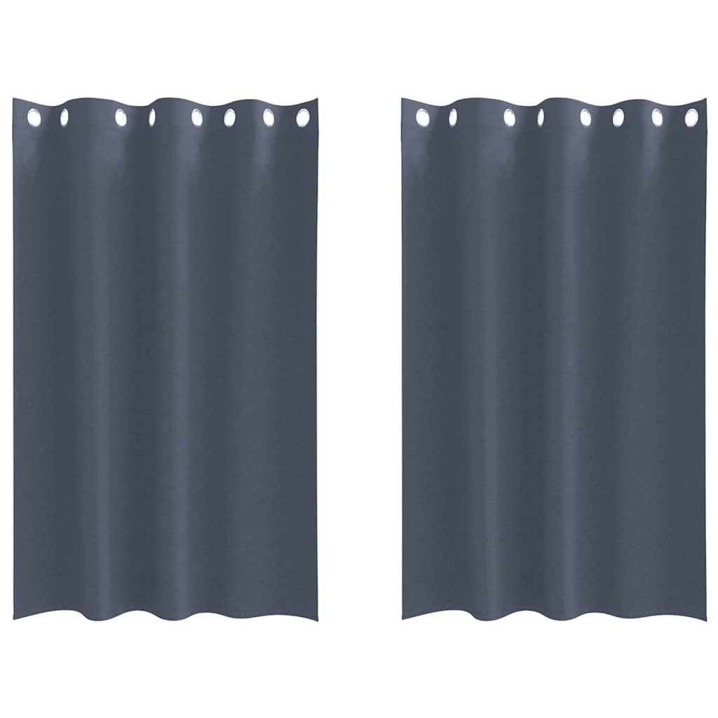 Verdunkelungs-Vorhänge mit Ringen 2 pcs Beige 175 x 140 cm