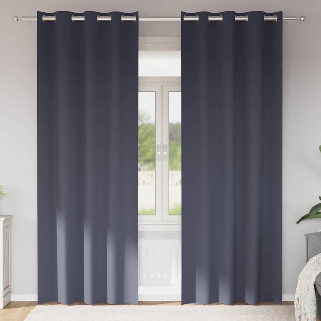 Verdunkelungs-Vorhänge mit Ringen 2 pcs Beige 225 x 140 cm