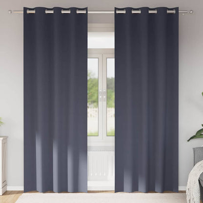 Verdunkelungs-Vorhänge mit Ringen 2 pcs Beige 225 x 140 cm