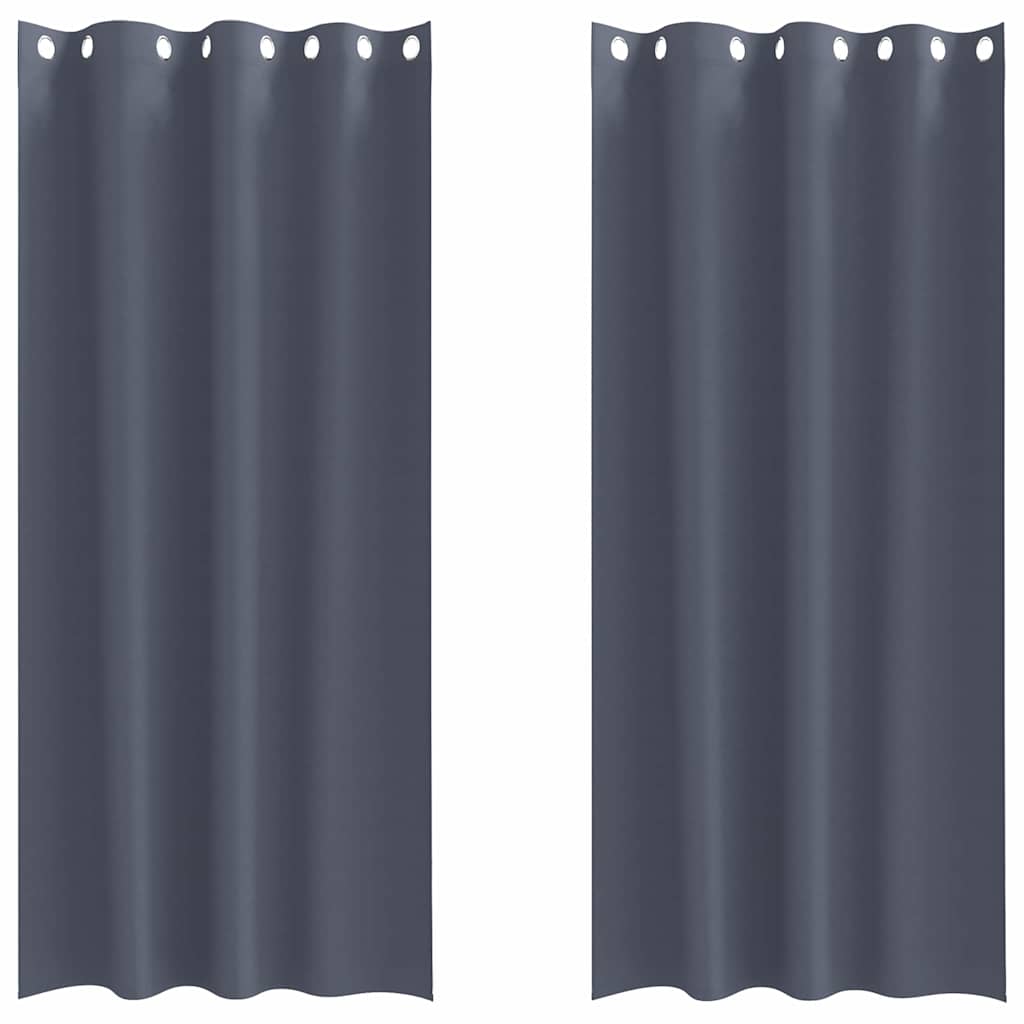 Verdunkelungs-Vorhänge mit Ringen 2 pcs Beige 225 x 140 cm