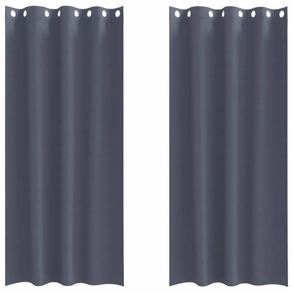 Verdunkelungs-Vorhänge mit Ringen 2 pcs Beige 225 x 140 cm