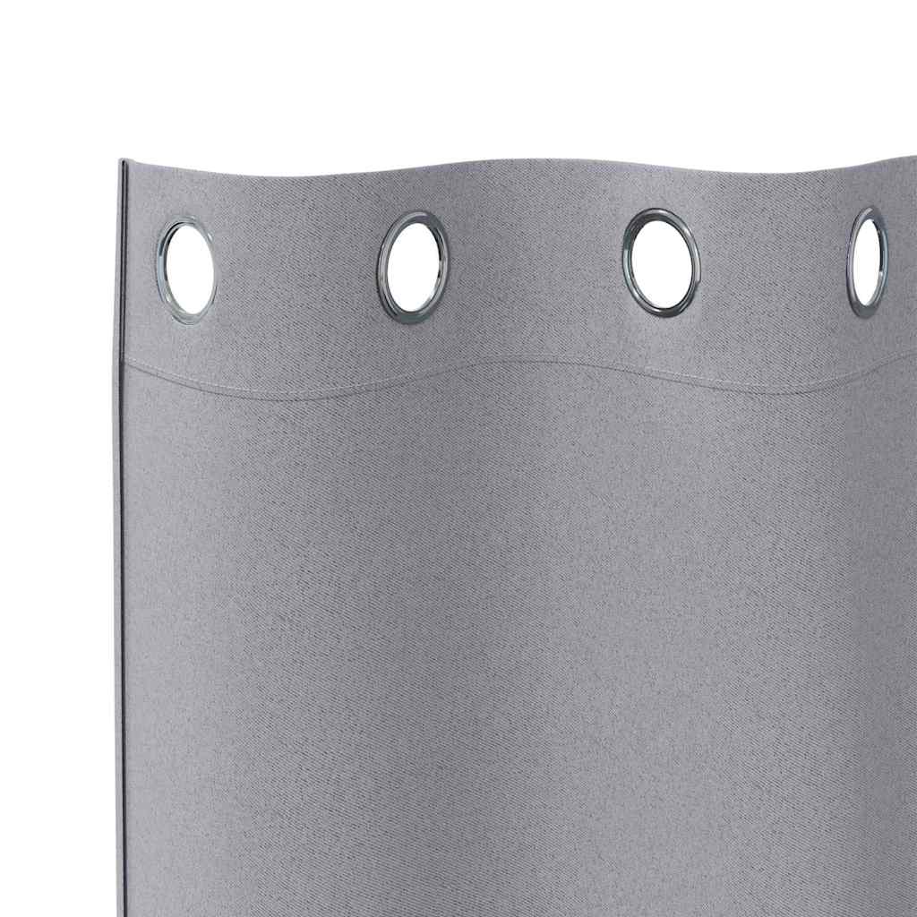 Verdunkelungs-Vorhänge mit Ringen 2 pcs Beige 175 x 140 cm