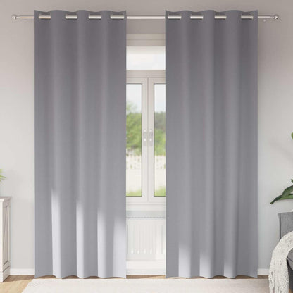 Verdunkelungs-Vorhänge mit Ringen 2 pcs Beige 225 x 140 cm