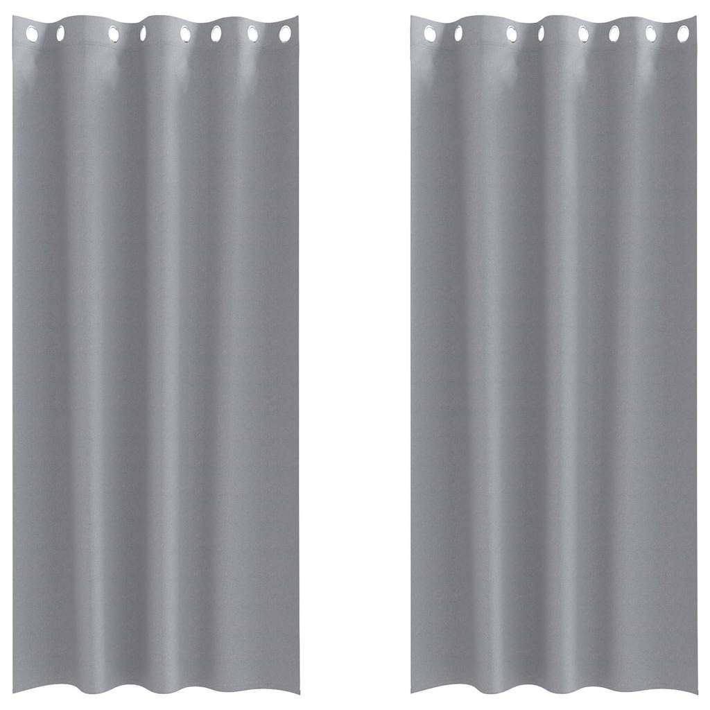 Verdunkelungs-Vorhänge mit Ringen 2 pcs Beige 225 x 140 cm