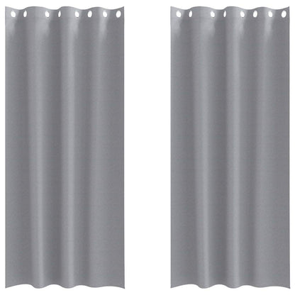 Verdunkelungs-Vorhänge mit Ringen 2 pcs Beige 225 x 140 cm