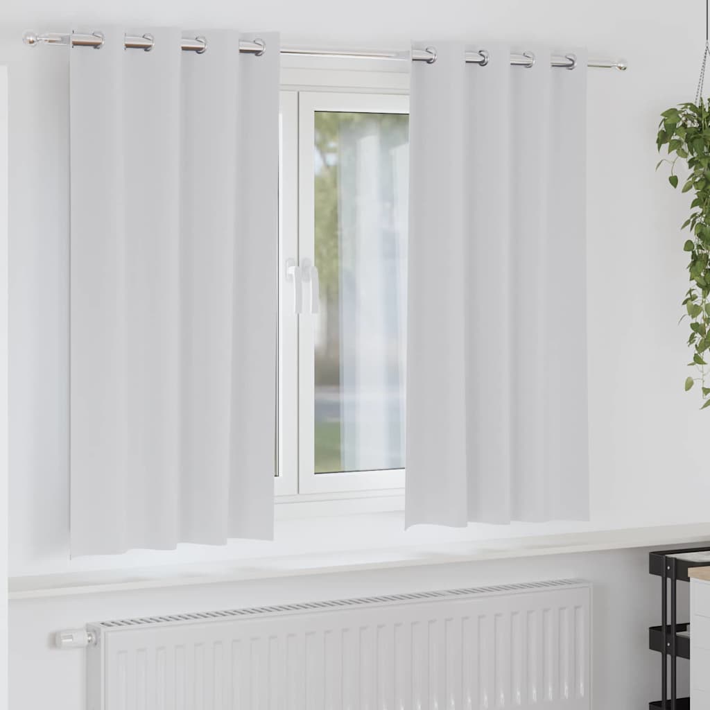 Verdunkelungs-Vorhänge mit Ringen 2 pcs Beige 175 x 140 cm