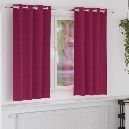 Verdunkelungs-Vorhänge mit Ringen 2 pcs Beige 175 x 140 cm