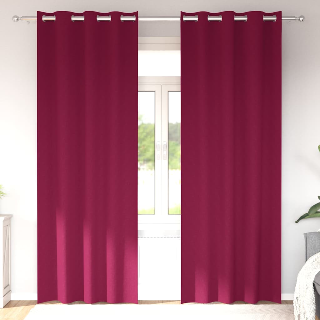 Verdunkelungs-Vorhänge mit Ringen 2 pcs Beige 225 x 140 cm