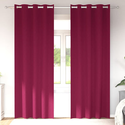 Verdunkelungs-Vorhänge mit Ringen 2 pcs Beige 225 x 140 cm