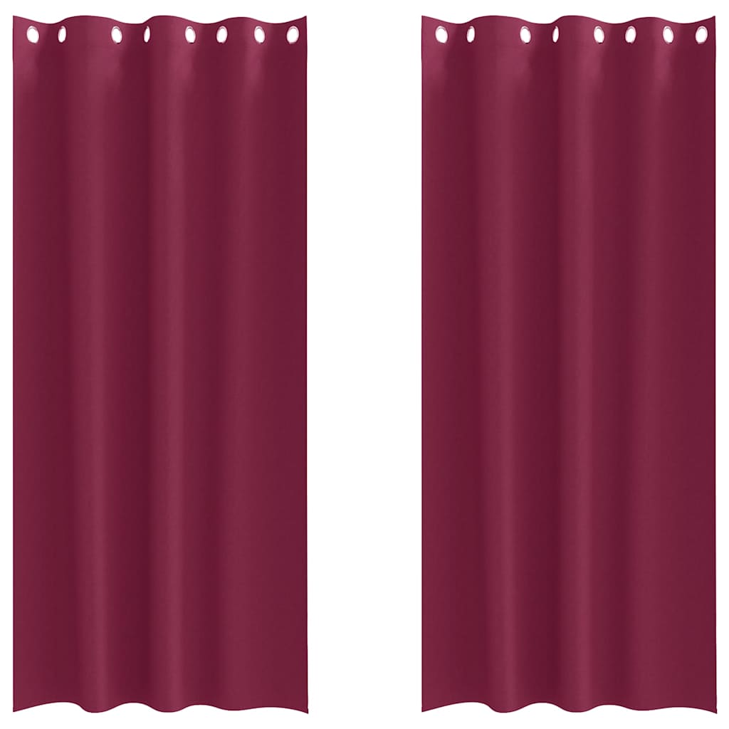 Verdunkelungs-Vorhänge mit Ringen 2 pcs Beige 225 x 140 cm