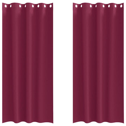 Verdunkelungs-Vorhänge mit Ringen 2 pcs Beige 225 x 140 cm