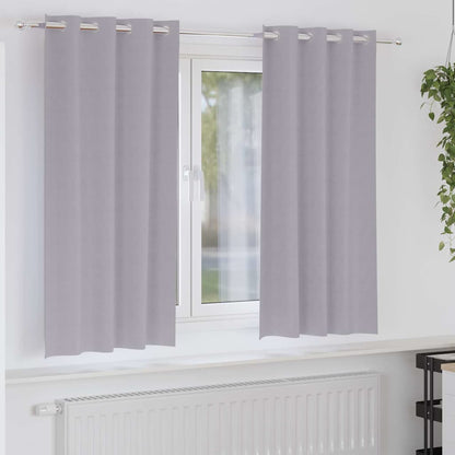 Verdunkelungs-Vorhänge mit Ringen 2 pcs Beige 175 x 140 cm