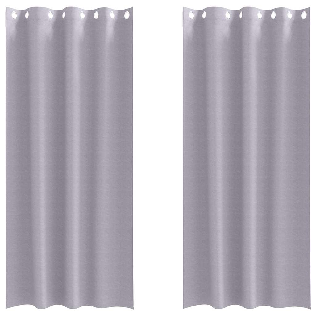 Verdunkelungs-Vorhänge mit Ringen 2 pcs Beige 225 x 140 cm
