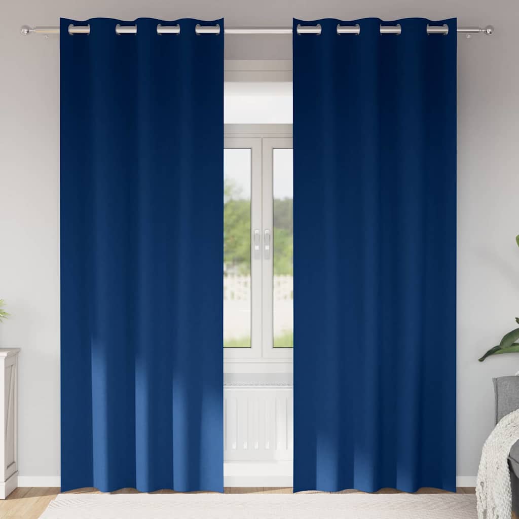 Verdunkelungs-Vorhänge mit Ringen 2 pcs Beige 225 x 140 cm