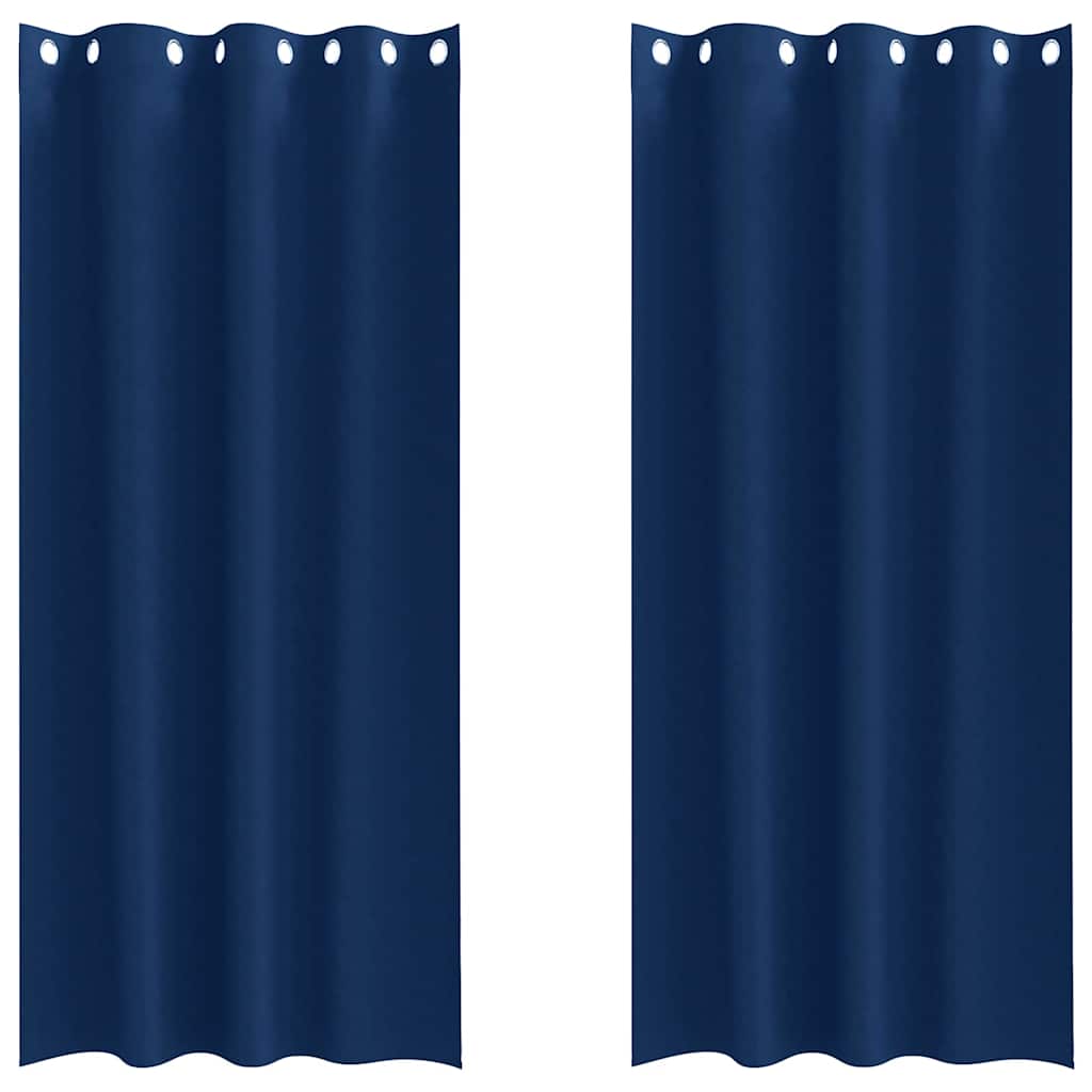 Verdunkelungs-Vorhänge mit Ringen 2 pcs Beige 225 x 140 cm