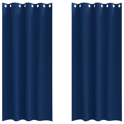 Verdunkelungs-Vorhänge mit Ringen 2 pcs Beige 225 x 140 cm