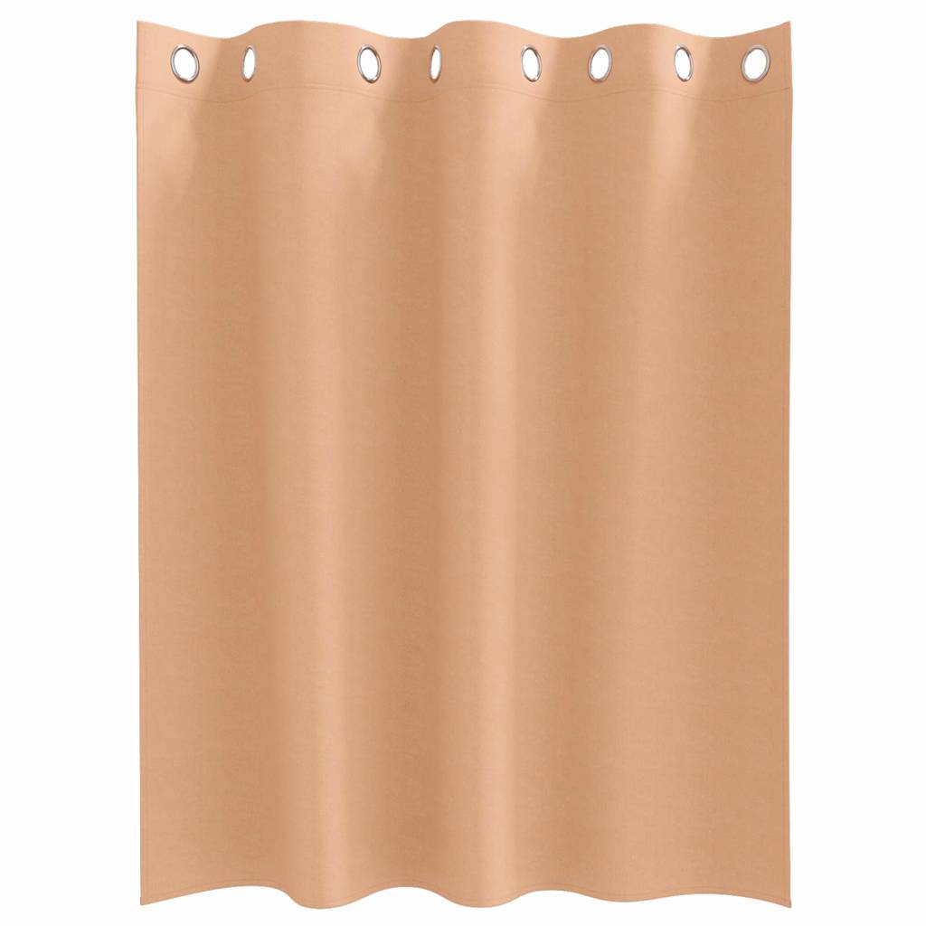 Verdunkelungs-Vorhänge mit Ringen 2 pcs Beige 140 x 140 cm