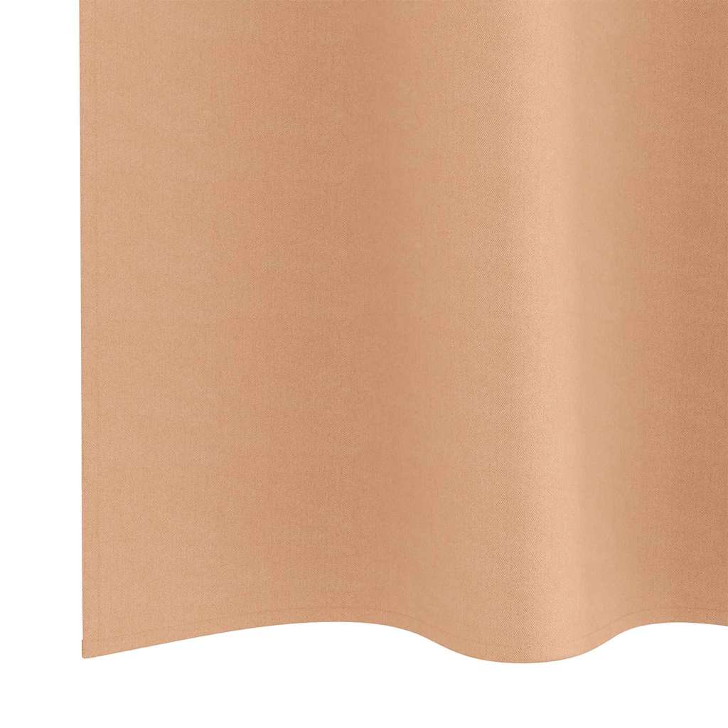 Verdunkelungs-Vorhänge mit Ringen 2 pcs Beige 225 x 140 cm