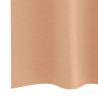 Verdunkelungs-Vorhänge mit Ringen 2 pcs Beige 225 x 140 cm
