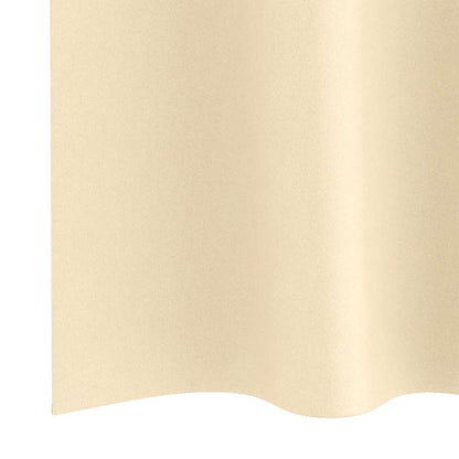 Verdunkelungs-Vorhänge mit Ringen 2 pcs Beige 140 x 140 cm