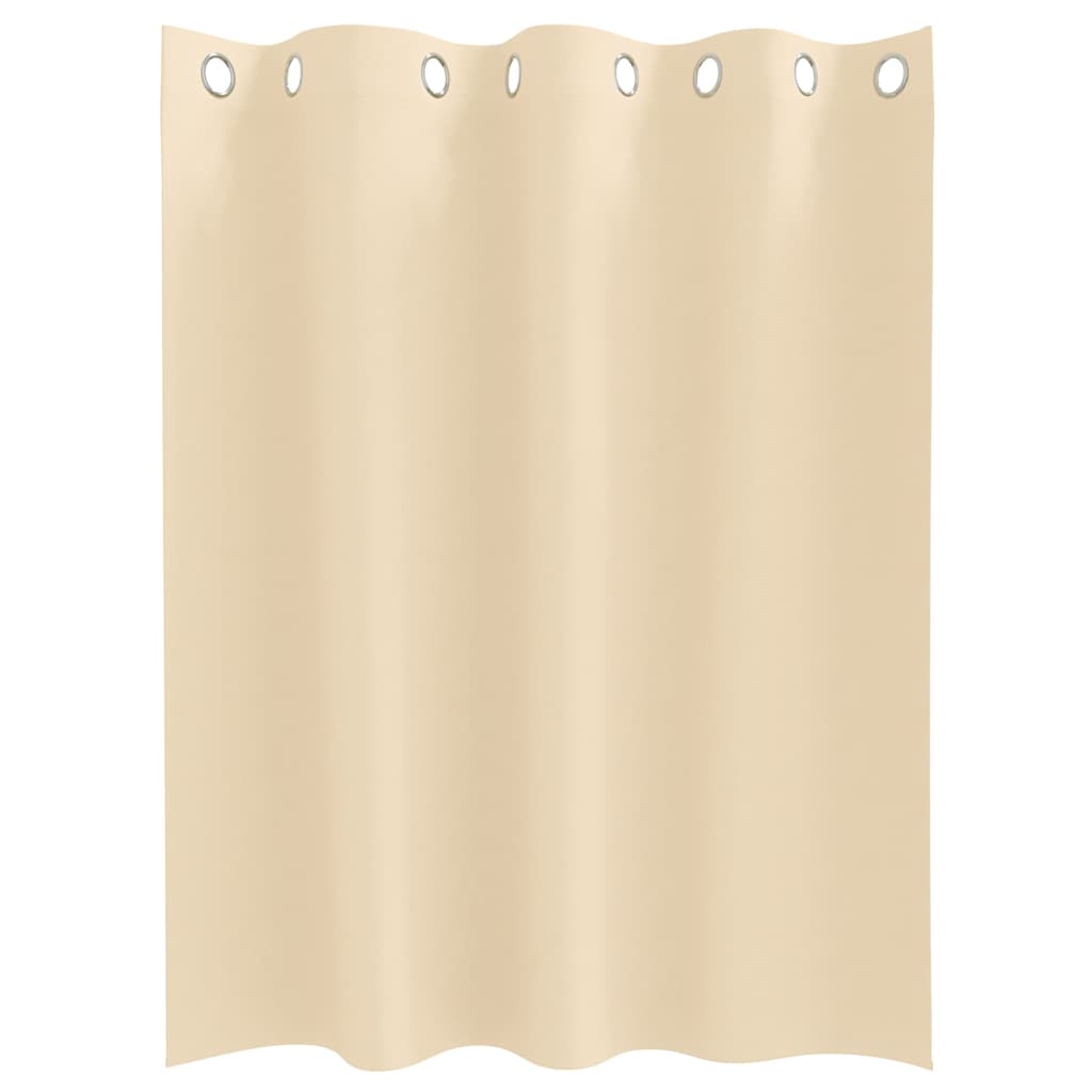 Verdunkelungs-Vorhänge mit Ringen 2 pcs Beige 140 x 140 cm
