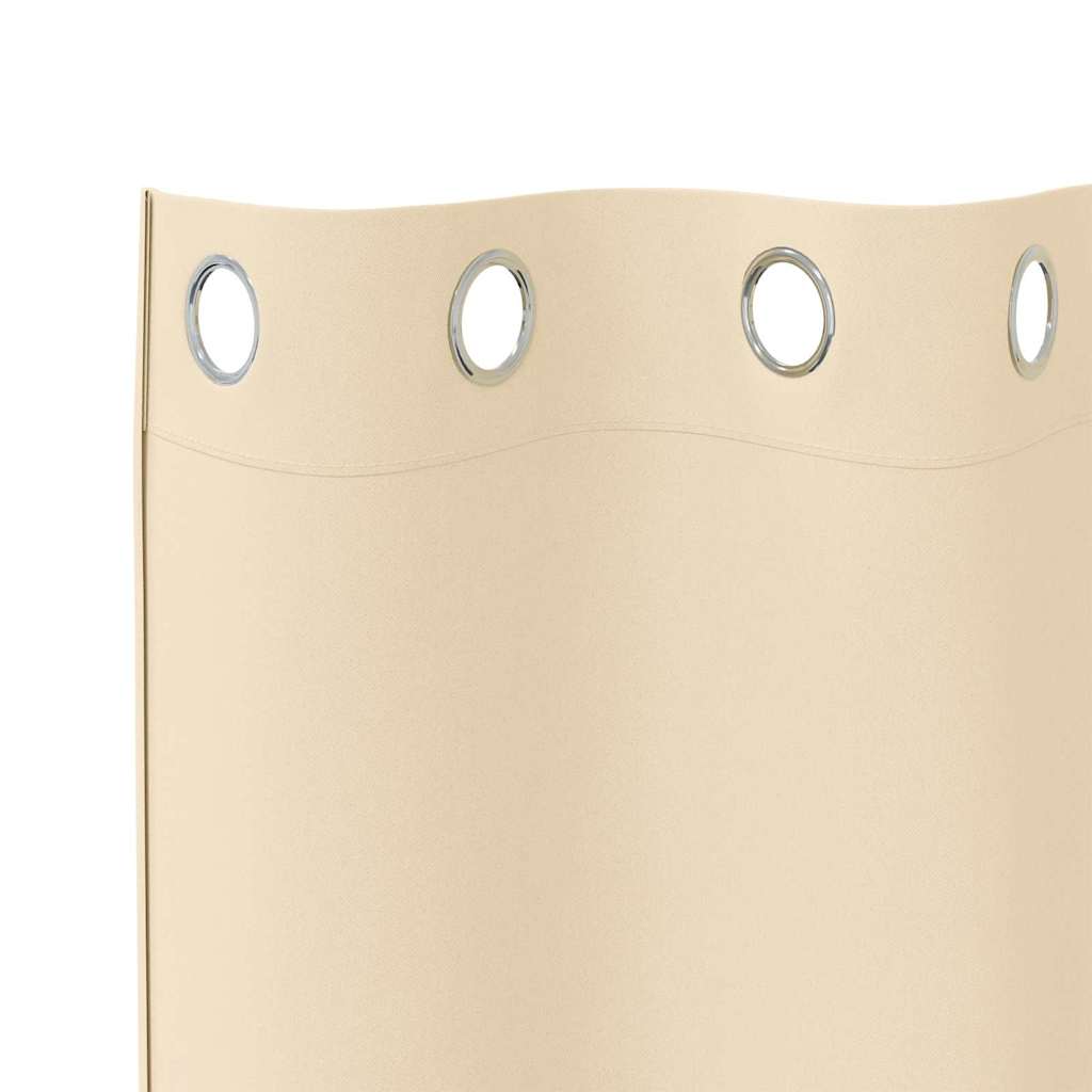 Verdunkelungs-Vorhänge mit Ringen 2 pcs Beige 175 x 140 cm