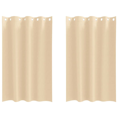 Verdunkelungs-Vorhänge mit Ringen 2 pcs Beige 175 x 140 cm