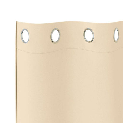 Verdunkelungs-Vorhänge mit Ringen 2 pcs Beige 225 x 140 cm